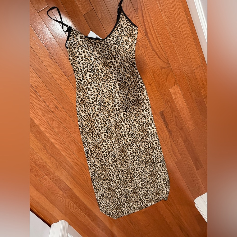 Leopard Print Bodycon Dress (L)